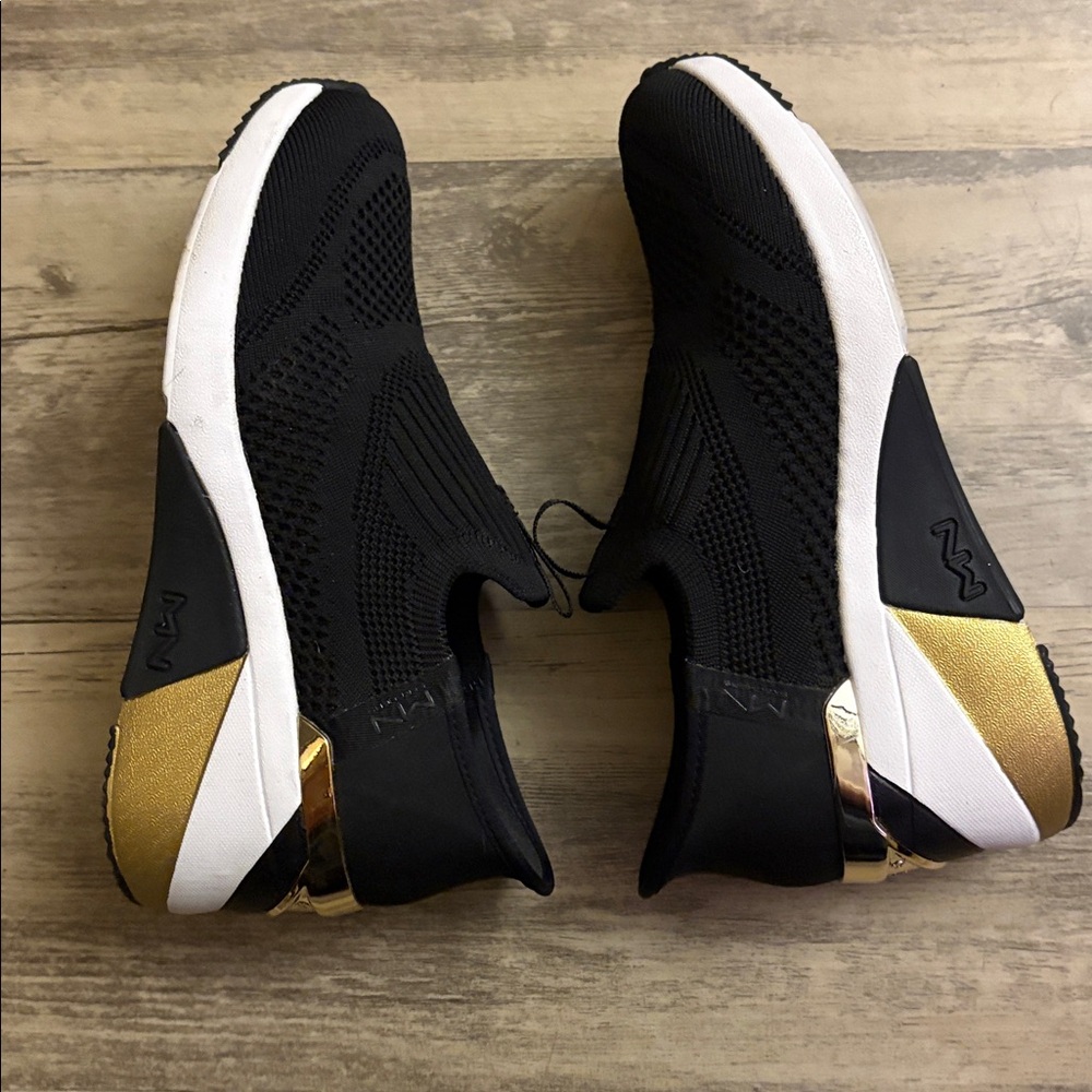 Skechers Black Knit Slip-On Shoes